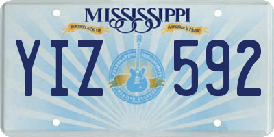 MS license plate YIZ592