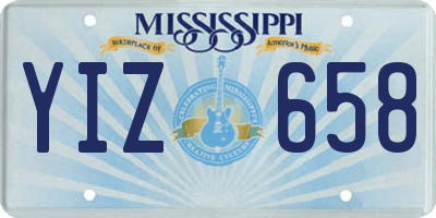 MS license plate YIZ658