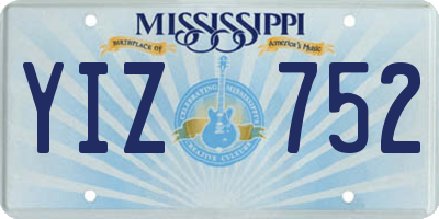 MS license plate YIZ752