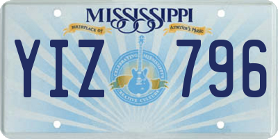 MS license plate YIZ796