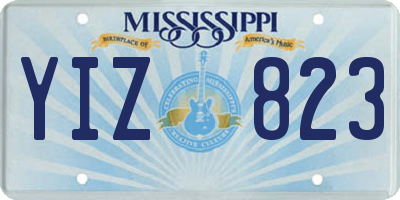 MS license plate YIZ823
