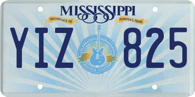 MS license plate YIZ825