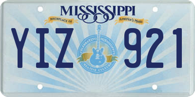 MS license plate YIZ921