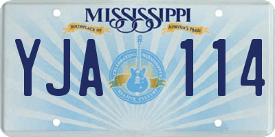 MS license plate YJA114