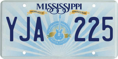 MS license plate YJA225