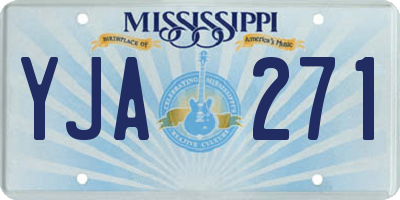 MS license plate YJA271