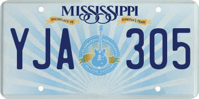 MS license plate YJA305