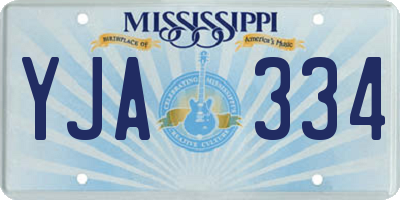 MS license plate YJA334