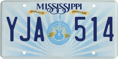 MS license plate YJA514