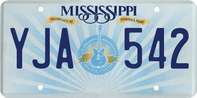 MS license plate YJA542
