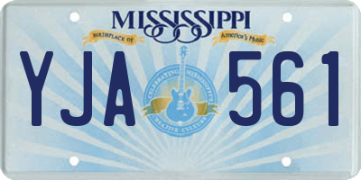 MS license plate YJA561