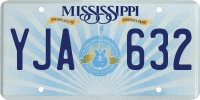 MS license plate YJA632