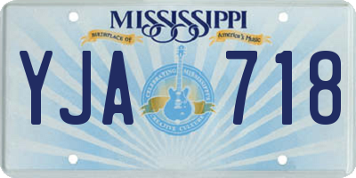 MS license plate YJA718