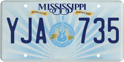 MS license plate YJA735