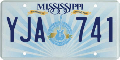 MS license plate YJA741