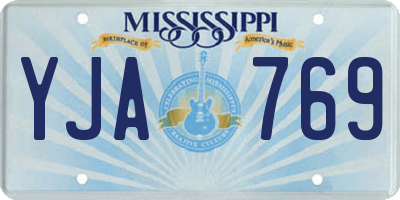 MS license plate YJA769