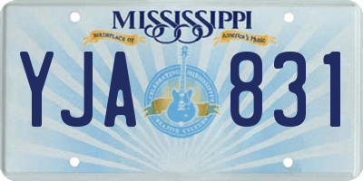 MS license plate YJA831