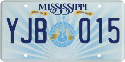 MS license plate YJB015