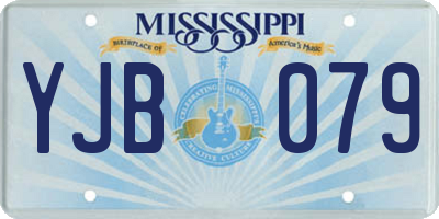 MS license plate YJB079