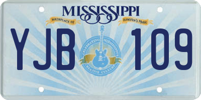 MS license plate YJB109