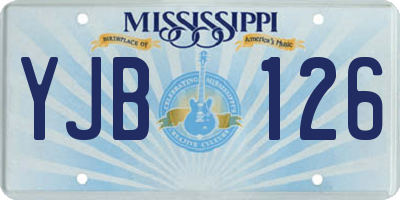 MS license plate YJB126