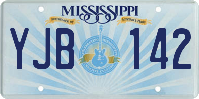 MS license plate YJB142