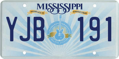 MS license plate YJB191