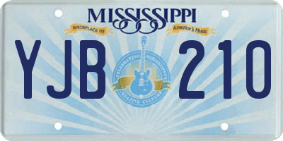 MS license plate YJB210