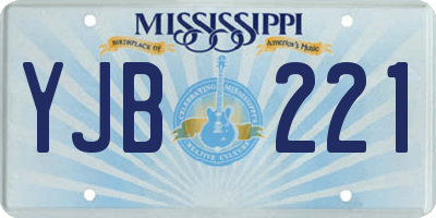 MS license plate YJB221