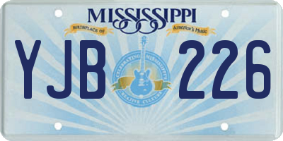MS license plate YJB226