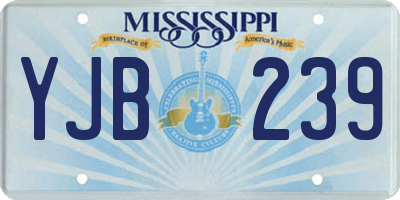 MS license plate YJB239