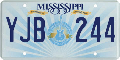MS license plate YJB244