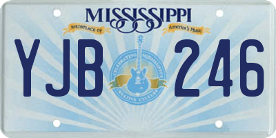 MS license plate YJB246