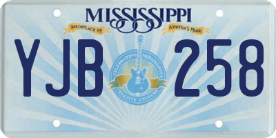 MS license plate YJB258