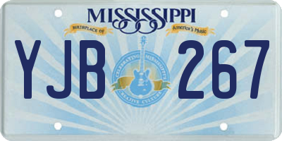 MS license plate YJB267
