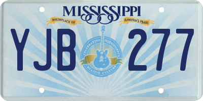 MS license plate YJB277