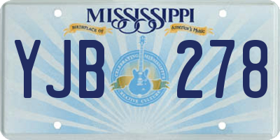 MS license plate YJB278