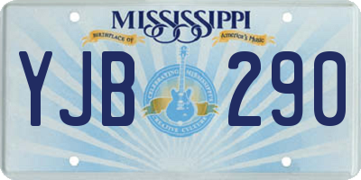 MS license plate YJB290