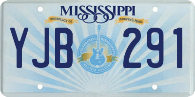 MS license plate YJB291