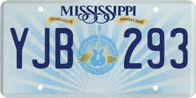 MS license plate YJB293