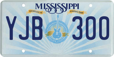 MS license plate YJB300