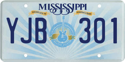 MS license plate YJB301
