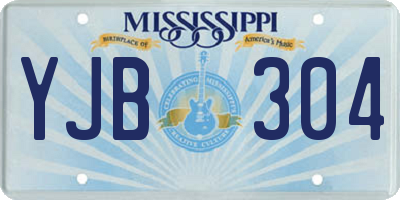 MS license plate YJB304