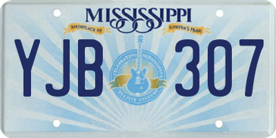 MS license plate YJB307