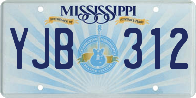 MS license plate YJB312