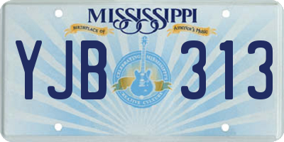MS license plate YJB313