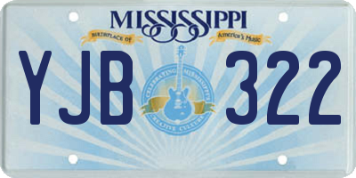 MS license plate YJB322