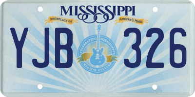 MS license plate YJB326
