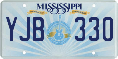 MS license plate YJB330
