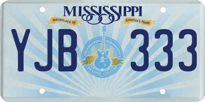 MS license plate YJB333